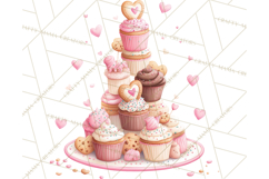 Cute Valentine Dessert Clipart PNG Cupcakes Cookie Chocolate Product Image 2