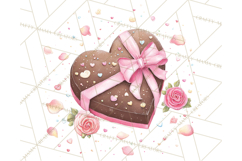 Cute Valentine Dessert Clipart PNG Cupcakes Cookie Chocolate Product Image 4