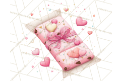 Cute Valentine Dessert Clipart PNG Cupcakes Cookie Chocolate Product Image 3