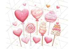 Cute Valentine Dessert Clipart PNG Cupcakes Cookie Chocolate Product Image 2