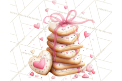 Cute Valentine Dessert Clipart PNG Cupcakes Cookie Chocolate Product Image 3