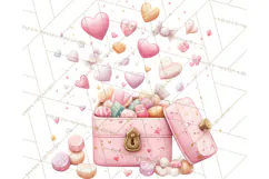 Cute Valentine Dessert Clipart PNG Cupcakes Cookie Chocolate Product Image 5
