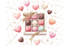 Cute Valentine Dessert Clipart PNG Cupcakes Cookie Chocolate Product Image 2