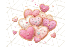 Cute Valentine Dessert Clipart PNG Cupcakes Cookie Chocolate Product Image 5