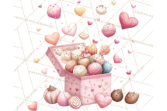 Cute Valentine Dessert Clipart PNG Cupcakes Cookie Chocolate Product Image 4