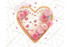 Cute Valentine Dessert Clipart PNG Cupcakes Cookie Chocolate Product Image 4