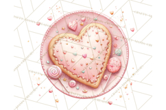 Cute Valentine Dessert Clipart PNG Cupcakes Cookie Chocolate Product Image 2