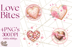 Cute Valentine Dessert Clipart PNG Cupcakes Cookie Chocolate Product Image 1