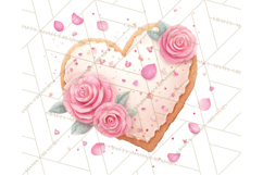 Cute Valentine Dessert Clipart PNG Cupcakes Cookie Chocolate Product Image 3