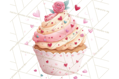 Cute Valentine Dessert Clipart PNG Cupcakes Cookie Chocolate Product Image 5