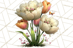 Romantic Valentine Florals PNG Clip Art, Roses, Peonies Png Product Image 2