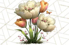 Romantic Valentine Florals PNG Clip Art, Roses, Peonies Png Product Image 2