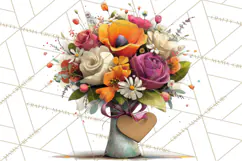Romantic Valentine Florals PNG Clip Art, Roses, Peonies Png Product Image 3