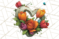 Romantic Valentine Florals PNG Clip Art, Roses, Peonies Png Product Image 2