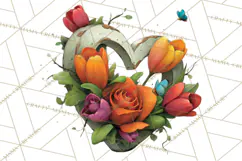 Romantic Valentine Florals PNG Clip Art, Roses, Peonies Png Product Image 2