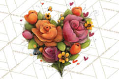 Romantic Valentine Florals PNG Clip Art, Roses, Peonies Png Product Image 2
