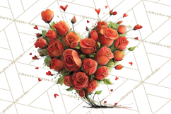 Romantic Valentine Florals PNG Clip Art, Roses, Peonies Png Product Image 2