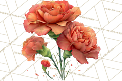 Romantic Valentine Florals PNG Clip Art, Roses, Peonies Png Product Image 3