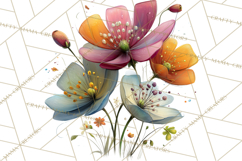 Romantic Valentine Florals PNG Clip Art, Roses, Peonies Png Product Image 3