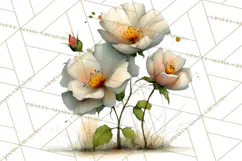 Romantic Valentine Florals PNG Clip Art, Roses, Peonies Png Product Image 3
