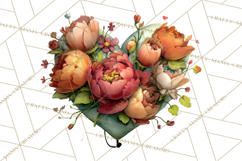 Romantic Valentine Florals PNG Clip Art, Roses, Peonies Png Product Image 4