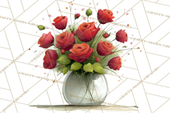Romantic Valentine Florals PNG Clip Art, Roses, Peonies Png Product Image 3