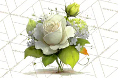 Romantic Valentine Florals PNG Clip Art, Roses, Peonies Png Product Image 4