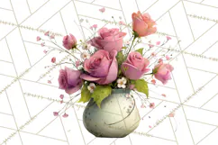 Romantic Valentine Florals PNG Clip Art, Roses, Peonies Png Product Image 5