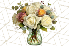 Romantic Valentine Florals PNG Clip Art, Roses, Peonies Png Product Image 5