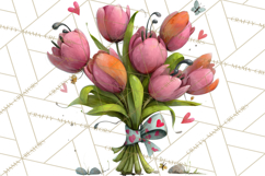 Romantic Valentine Florals PNG Clip Art, Roses, Peonies Png Product Image 3