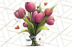 Romantic Valentine Florals PNG Clip Art, Roses, Peonies Png Product Image 4