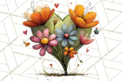 Romantic Valentine Florals PNG Clip Art, Roses, Peonies Png Product Image 5