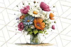 Romantic Valentine Florals PNG Clip Art, Roses, Peonies Png Product Image 3