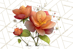 Romantic Valentine Florals PNG Clip Art, Roses, Peonies Png Product Image 5