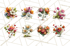 Romantic Valentine Florals PNG Clip Art, Roses, Peonies Png Product Image 6