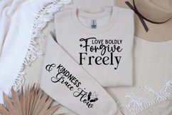 Love Boldly Forgive Sleeve SVG, Christian SVG Design Product Image 2