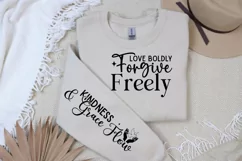 Love Boldly Forgive Sleeve SVG, Christian SVG Design Product Image 2