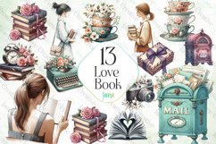 Love Book Sublimation Clipart Product Image 1