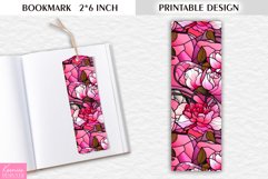 Peony Flower Stained Glass |Bookmark Printable Design Product Image 1