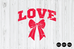 Love Heart Coquette Bow SVG, Funny Valentine&#039;s SVG Product Image 1