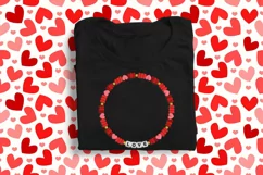 Letter Bead Love Bracelet with Hearts Embroidery