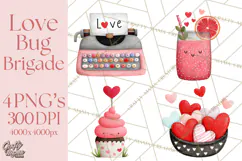 Love Bug Valentine's Day PNG Clipart Mini World Kawaii Heart Product Image 1