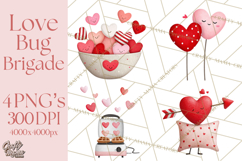 Love Bug Valentine&#039;s Day PNG Clipart Mini World Kawaii Heart Product Image 1