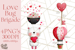 Love Bug Valentine&#039;s Day PNG Clipart Mini World Kawaii Heart Product Image 1