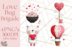 Love Bug Valentine's Day PNG Clipart Mini World Kawaii Heart Product Image 1