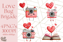 Love Bug Valentine&#039;s Day PNG Clipart Mini World Kawaii Heart Product Image 1