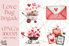 Love Bug Valentine&#039;s Day PNG Clipart Mini World Kawaii Heart Product Image 1