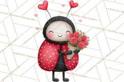 Love Bug Valentine&#039;s Day PNG Clipart Mini World Kawaii Heart Product Image 3
