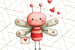 Love Bug Valentine&#039;s Day PNG Clipart Mini World Kawaii Heart Product Image 5