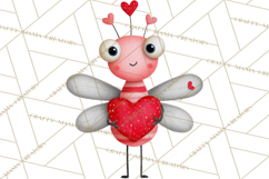 Love Bug Valentine&#039;s Day PNG Clipart Mini World Kawaii Heart Product Image 3